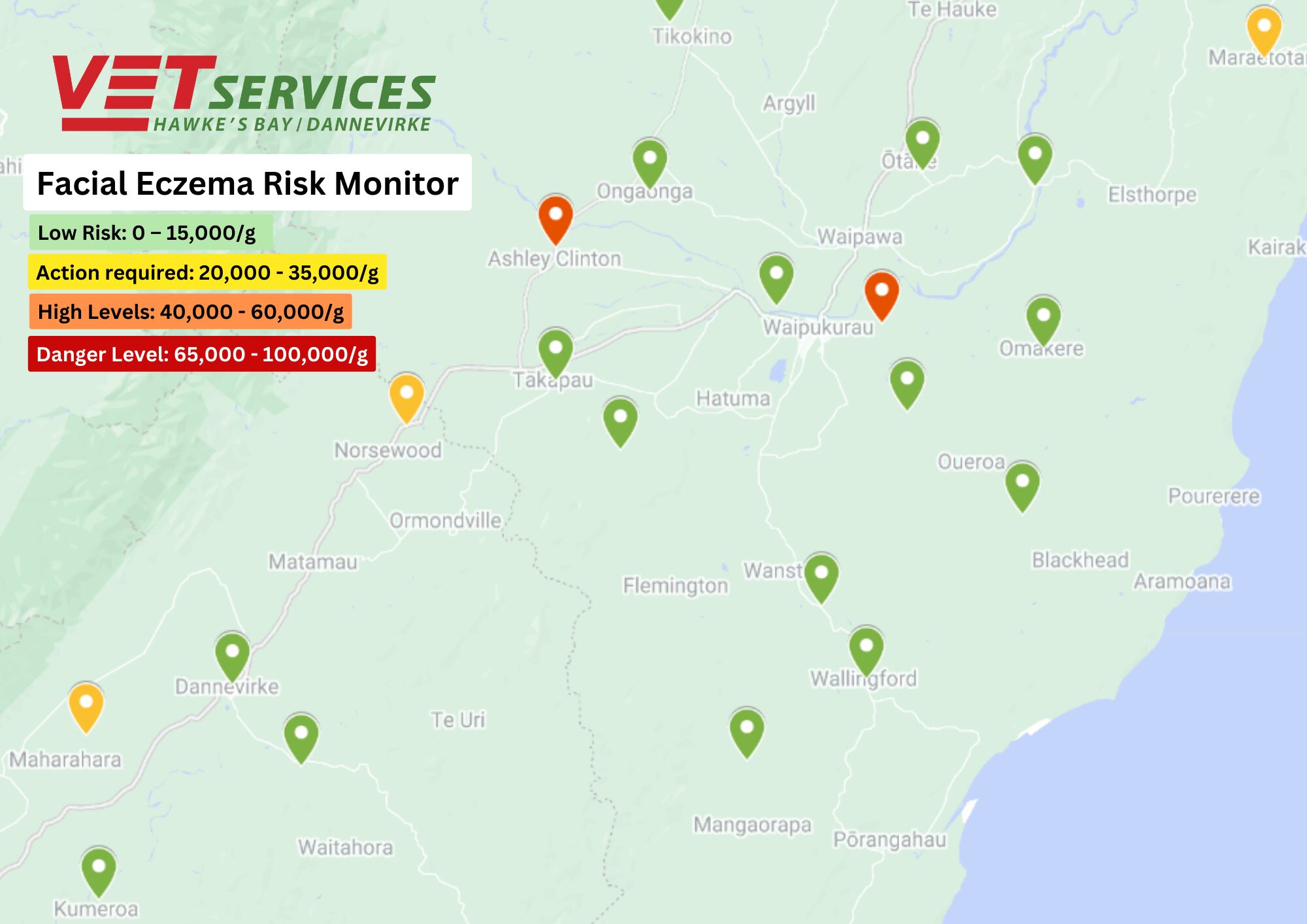 Facial Eczema Monitor 2022 Vet Services Dannevirke